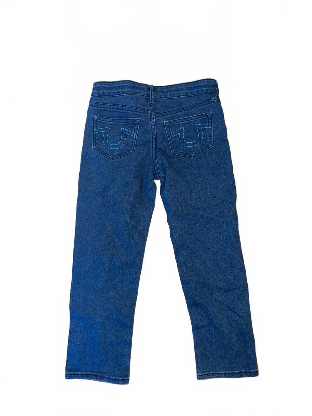 True Religion Jeans Blue Horseshoe Stitch Straight Leg Size 6